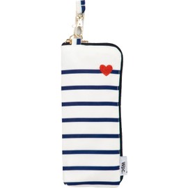 [2024] Wpc. Rain Umbrella, Folding Umbrella, Heart Embroidery Border, Mini, Off, Rain or Shine, Ribs, 19.7 inches (50 cm), Women's, Cute, Stylish, Commuting to Work or School, Travel, Umbrella Case,