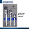 MichaelPro MP001210 3-Pc Multi-Position 72 Tooth Extendable Flex- Head Ratchets
