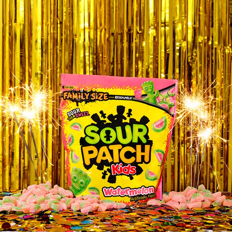 SOUR PATCH KIDS Watermelon Soft & Chewy Candy, Family Size,