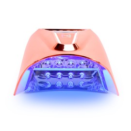 M - Crystal Cure 128W UV/LED Nail Lamp | Fast Curing with 45 Powerful 365nm+405nm LEDs | Cordless, Rechargeable, Auto Sensor | Professional Gel Nail Dryer for Manicures & Pedicures (Rose Gold)