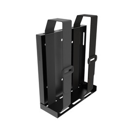 JINGCHENGMEI Universal Wall and VESA Mount -Adjustable Mount with Straps for Small Computers, UPS, Modems, Cable Boxes or Other Electronic Devices, Metal, Black