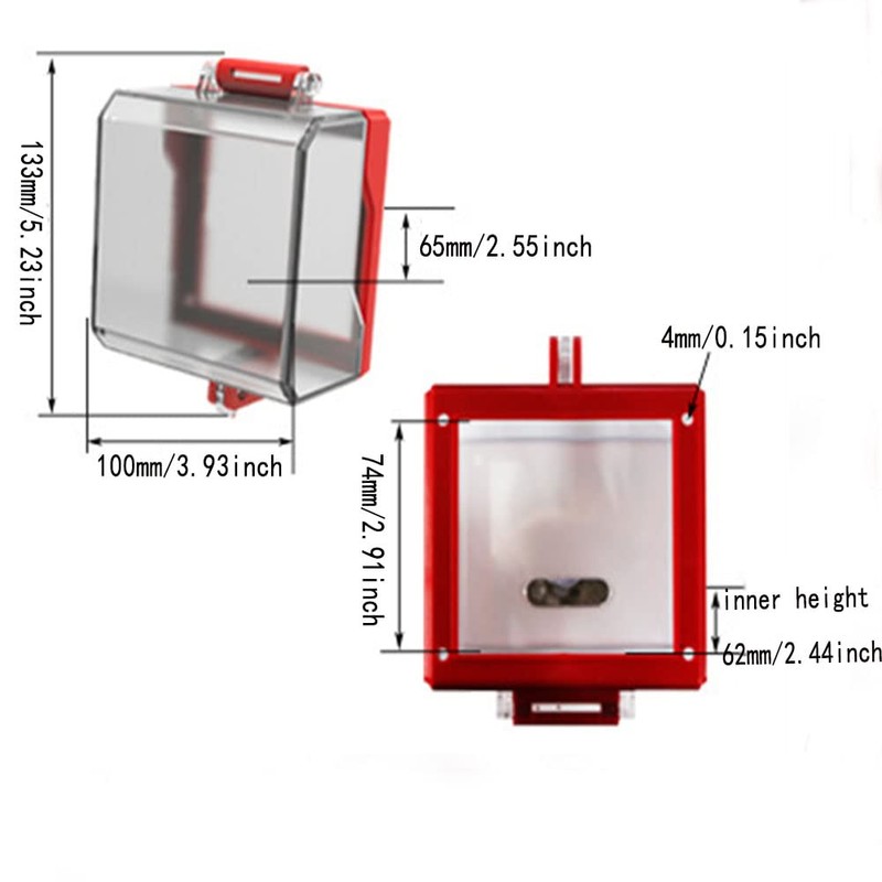 Transparent Push Start Button Cover, SdydudCyb 1 PCS Electrical Protective