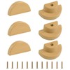 MOROBOR Half Moon Drawer Handles, 6PCS Wooden Semi Circle Pulls