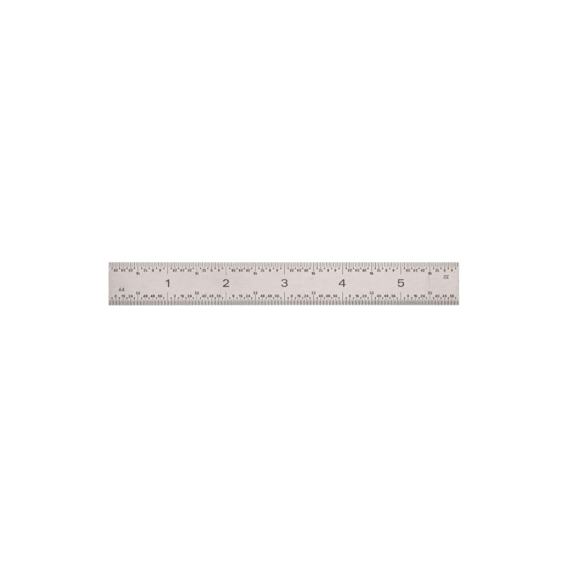 Brown & Sharpe 599-314-605 Stainless Steel Rule, 6" Length