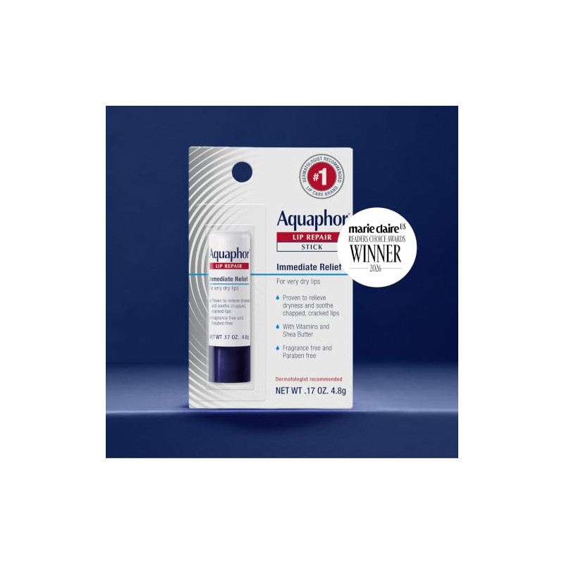 Aquaphor Barra Reparación Labios Calma Secos Agrietados Onzas Paquete