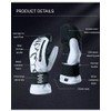 Ski Gloves with Wrist Guard Protection Pads & Removable Liners,