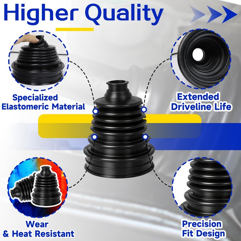 Axle CV Boot Repair Kit 2 Pack (19mm-24mm) – Silicone