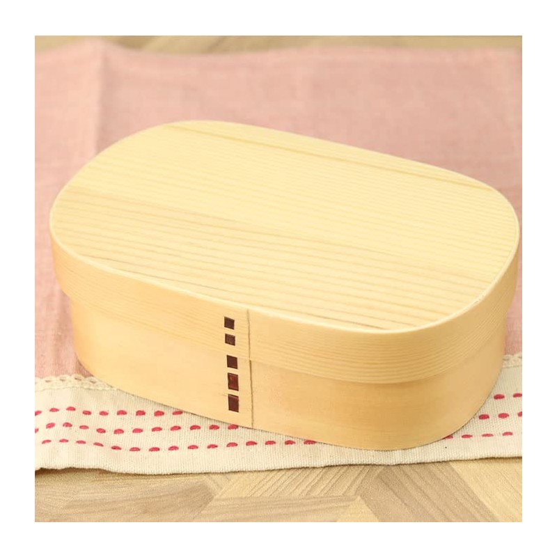 Bend wappa Lunch Box Square 1 Tier Natural CC Divider