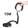 ECOMM369 15M Black Nylon Double Dog Leash with Comfortable Padded