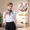 cxzymcln 100% Mulberry Silk Scarf 21x 21inches Women's Small Square