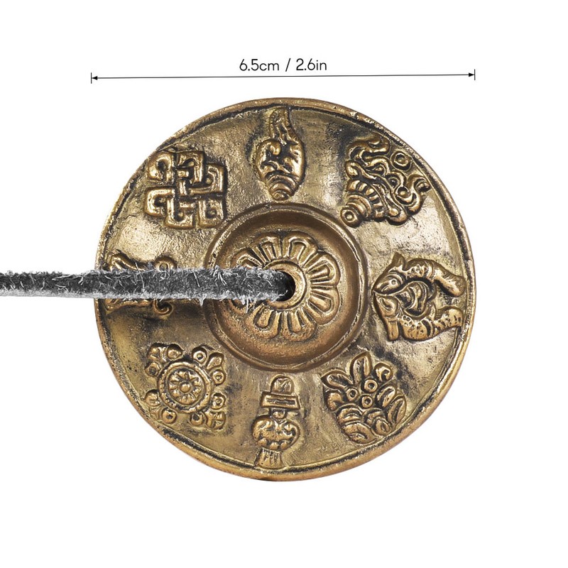 2.6in/6.5cm Handcrafted Tibetan Meditation Tingsha Cymbal Bell with Buddhist The