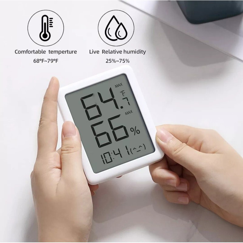 Smart Guesser 2 Pack Digital Hygrometer Indoor Thermometer HD 3.5″