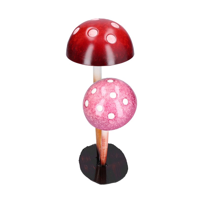 Iron Mushroom Ornament Waterproof Courtyard Balcony Decoration for Gardening Outdoor