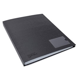 Rapesco 1651 Germ-Savvy Antibacterial, Hardcover Polypropylene Presentation Folder 50 Pockets A4, Black