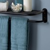 Zenna Home Hotel Style Bathroom Towel Shelf with Built in