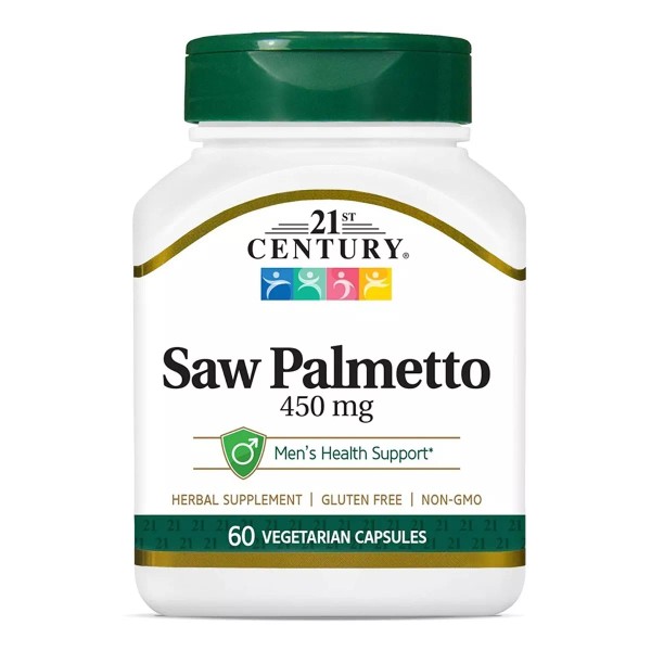 21st Century Saw Palmetto Sabal Palmito Prostata 450mg 60 Caps Eg Ss37