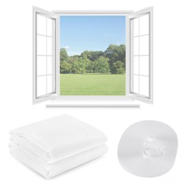 SUNNIFLY Fenstergitter Insektenschutz, 130 x 150cm Fliegengitter Fenster Ohne Bohren, Kann Nach Bedarf Zugeschnitten Werden, für Türen, Fenster und Balkone