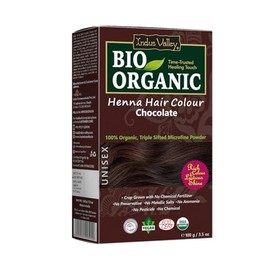 Indus Valley Bio Organic Chemical Free Chocolate Henna Hair Color For Grey Hair Color