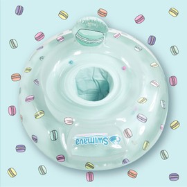 Swimava G3 Baby Swim Seat Ring (Age 6-36 Months), Inflatable Swimming Float, Foldable Lightweight Pool Swim Training Aid for Babies, Infants and Toddlers (Le Macaron)