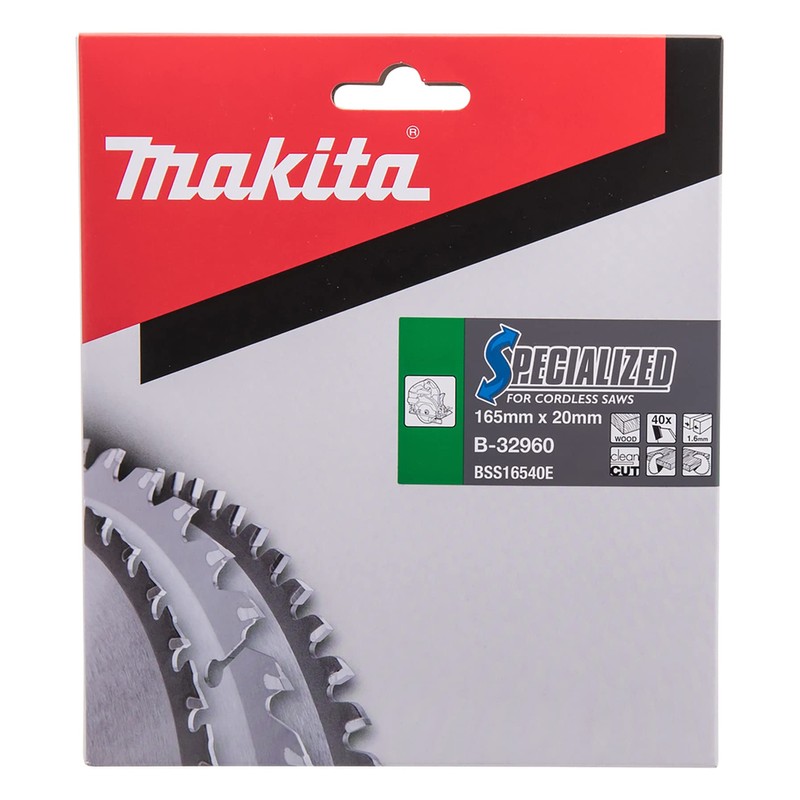 Makita B-32960 Specialized Blade for Cordless Saws 165x20x40T