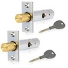 XFORT® 2 Pack Mortice Door Bolts with 2 Star Keys,
