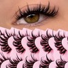 Wiapy Wet Manga Lashes (7 Pairs), D Curl Faux Lash