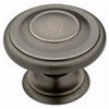 Harmon Cabinet Knob, Heirloom Silver, 1-3/8-In. Round