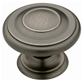 Harmon Cabinet Knob, Heirloom Silver, 1-3/8-In. Round
