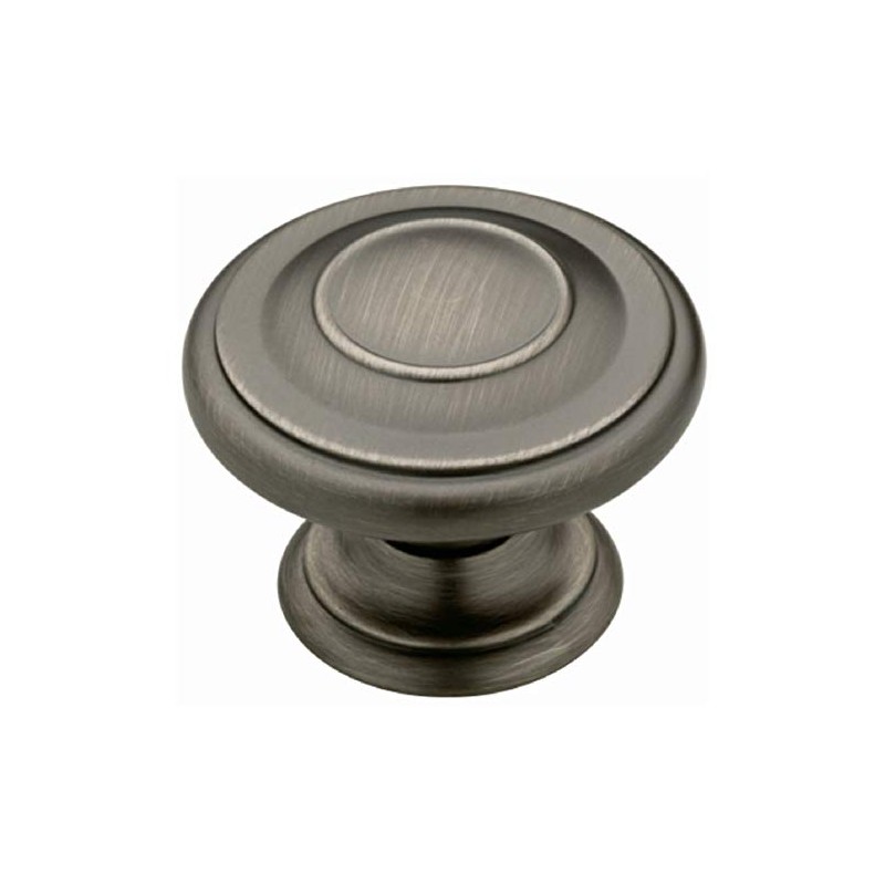 Harmon Cabinet Knob, Heirloom Silver, 1-3/8-In. Round
