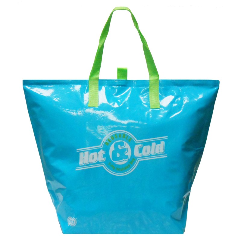 CYMA Large Insulated Tote (Aqua), Flat Bottom w/New Easy Open