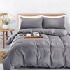MOONLIGHT20015 Single Duvet Cover - Grey Solid Soft Single Bedding