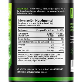 Extracto Puro de Aloe Vera B Life • 240 cáps • Digestión & Piel Saludable