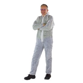 DEMA Disposable Overalls Paint Suit Painter's Suit Disposable Protective Suit White PP S-XXXL 40 g/m², White