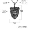 HZMAN St. Michael the Archangel Necklace for Men Stainless Steel