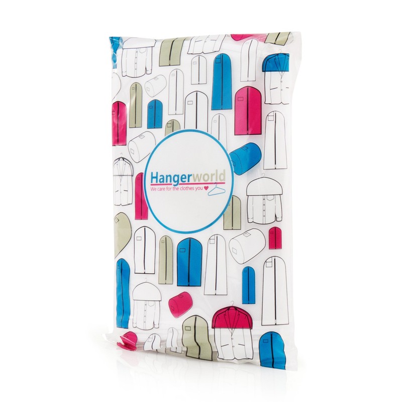 Hangerworld 20 White Shoulder Covers with Wide Side Gusset Shoulder