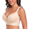 DotVol Women's Push Up Full Coverage Underwire Support Everyday T-Shirt