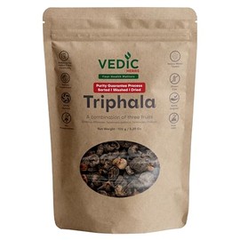 Vedic Herbs Triphala Powder, Natural Ayurvedic Supplement, 150g/5.29 Oz, Gluten Free