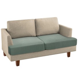 PrinceDeco 2 Piece T Cushion Covers for Couches and Sofas, Sage, Polyester & Polyester Blend, Standard Sofa, Cushion Covers, Sofa Slipcover, 35" L x 22" W x 4" H