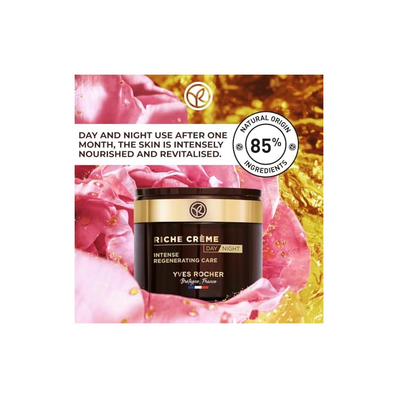 Yves Rocher Crema Hidratante Facial Riche Anti Envejecimiento Intense Regeneradora