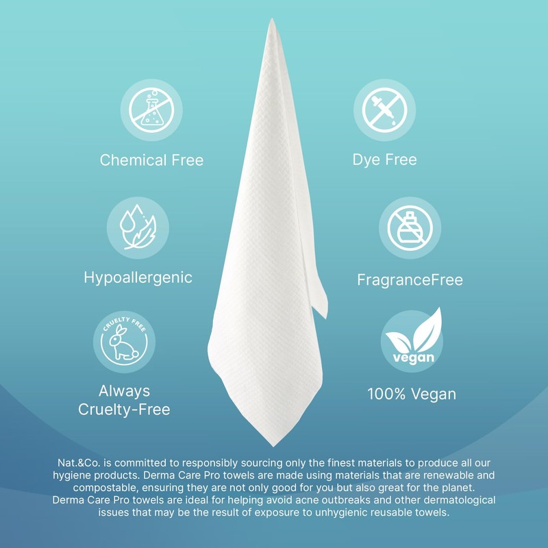 Nat.&Co. Derma Care Pro Professional Grade Extra Large Face Towels