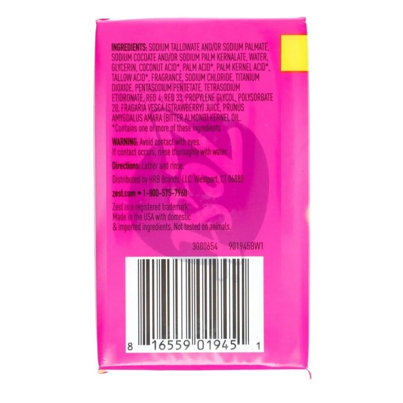 Zest Pack of 6 Zest Indulgence Deodorant Bar Soap Bars