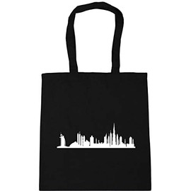 Hippowarehouse Dubai Skyline Tote Shopping Gym Beach Bag 42cm x38cm, 10 litres