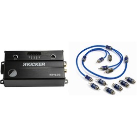 Kicker 47KEYLOC Key Series Smart Powered Line-Out Converter & 46KIYFM Y-Adapter M/F Signal Cable