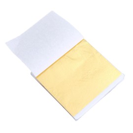 50 Sheets 8X8.5Cm Gold Foil Paper for Crafts Shiny Imitation Sheets for Gilding Art Decoration Furniture Restoration and DIY Projects
