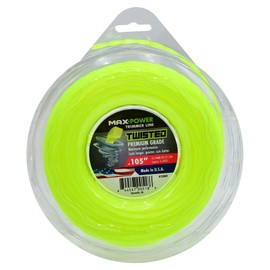 Maxpower 338809 Premium Twisted Trimmer Line .105-Inch Twisted Trimmer Line 90-Foot Length Yellow