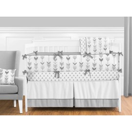 Grey and White Window Treatment Valance for Woodland Arrow Collection by Sweet Jojo Designs