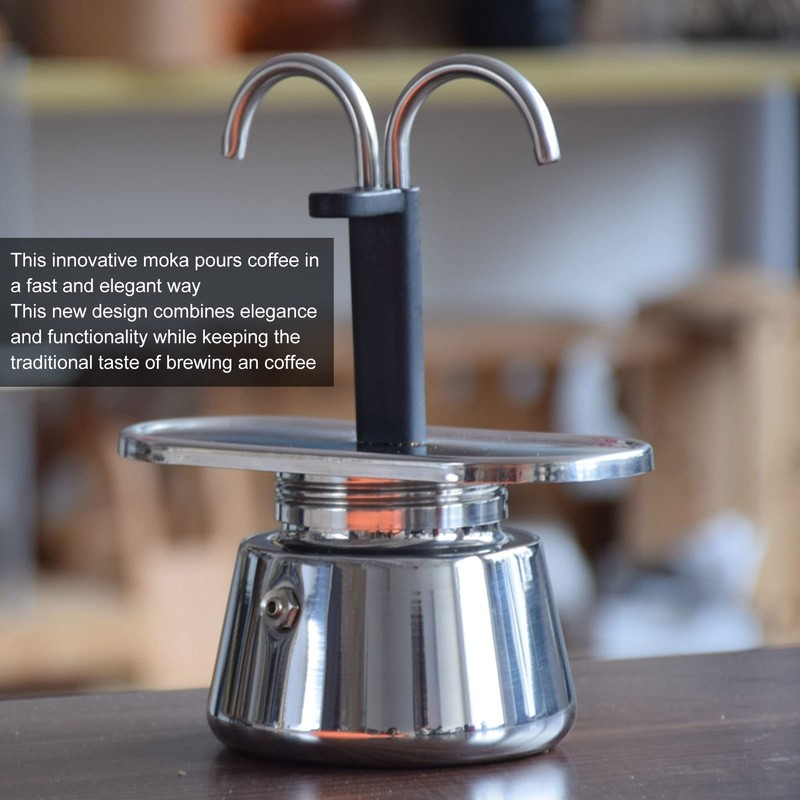GOWENIC 2 Cup Stovetop Espresso Maker, Moka Pot Classic Italian