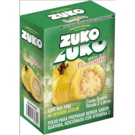 Zuko Guayaba Polvo Para Preparar 8 Sobres 13gr C/u 104gr