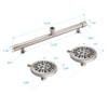 Chomley Double Shower Head with Built-in 2 Shut Off Valve,