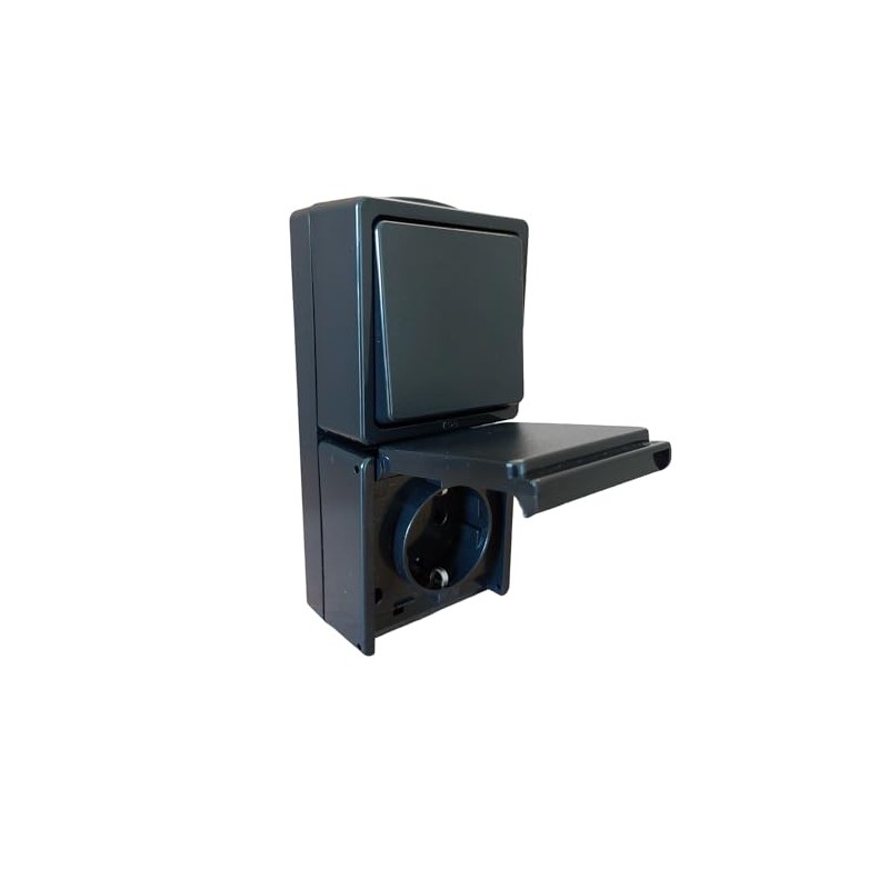 Surface-Mounted Combination Vertical - IP54 - Socket & Off/Toggle Switch